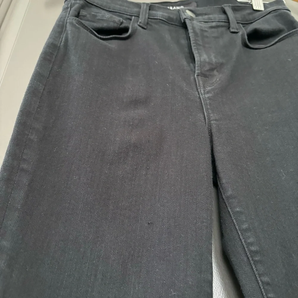 J Brand Maria Flare Jeans in Serious Black High Rise Flared Matte Black Size 29